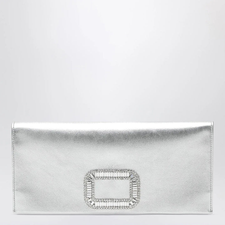 ROGER VIVIER - Mini Pilgrim silver leather pochette Brand Apparel &amp; Accessories TU