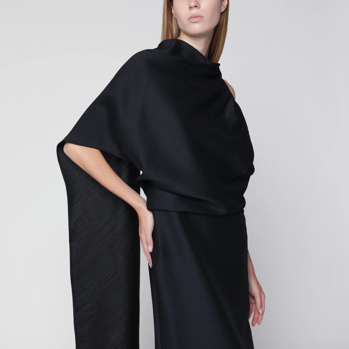 Róhe - Midnight Blue One-Shoulder Midi Dress Brand Apparel &amp; Accessories