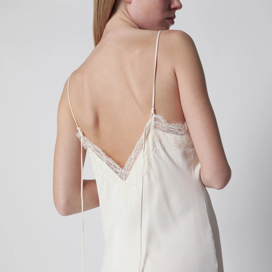 Róhe - White silk and lace slip dress Brand Apparel &amp; Accessories
