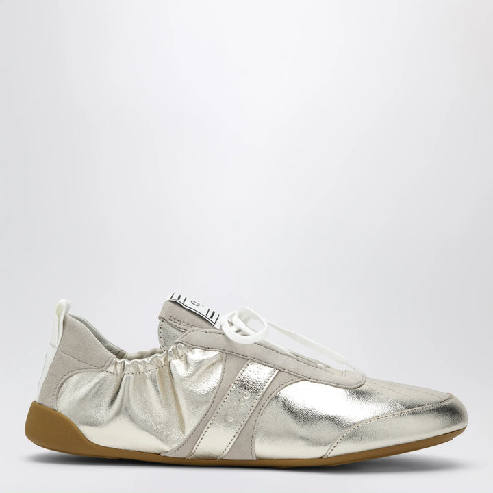 Chloé - Chloé Kick Sneakers in Palladium Metallic Finish Brand Apparel &amp; Accessories > Shoes 36 IT