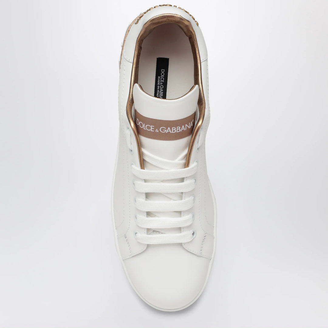 Dolce&amp;Gabbana - White/gold Portofino sneakers Brand Apparel &amp; Accessories > Shoes