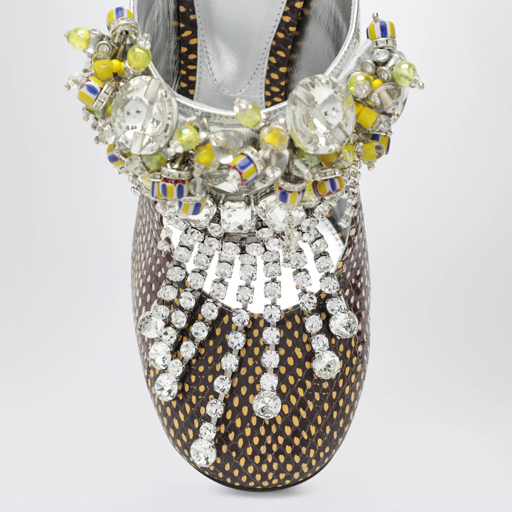 Dries Van Noten - Patchwork leather mules with decoration Brand Apparel &amp; Accessories > Shoes 37 IT