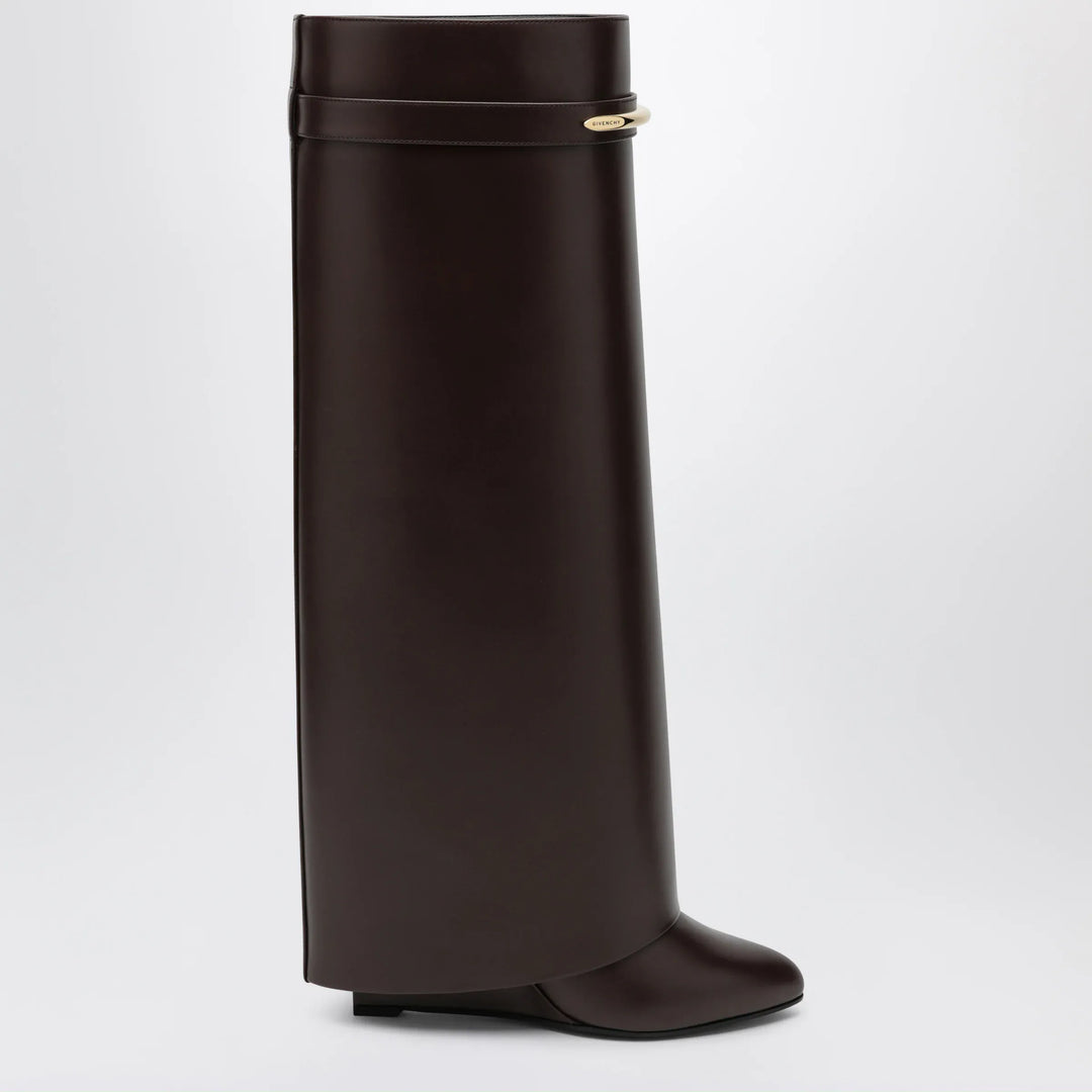 Givenchy - Shark Pinch leather boots in ebony brown Brand Apparel &amp; Accessories > Shoes 36 IT