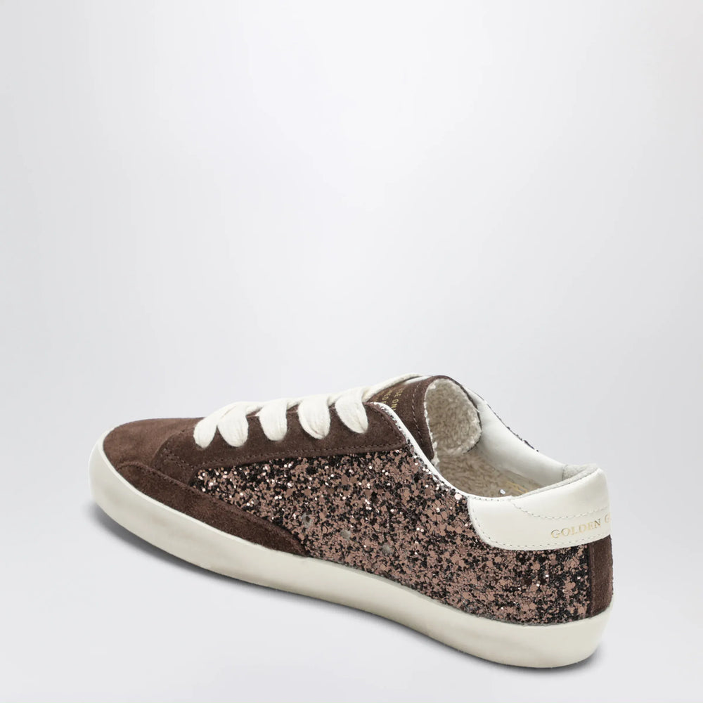 Golden Goose - Super-Star sneakers in brown/cream glitter Brand Apparel & Accessories > Shoes