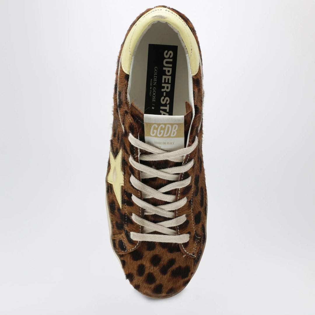 Golden Goose - Super-star Sneakers in leopard-print pony hair Brand Apparel &amp; Accessories > Shoes