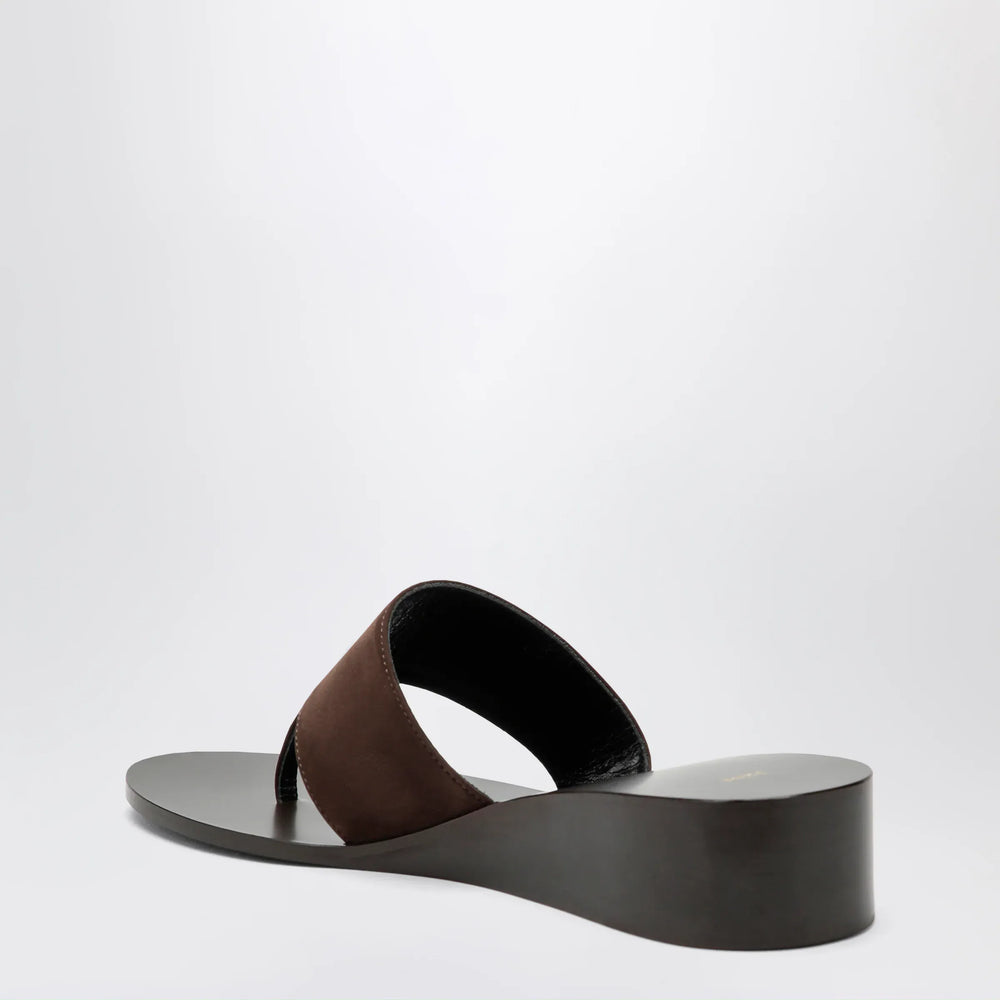 Jude - Brown high-heel suede flip-flops Brand Apparel & Accessories > Shoes