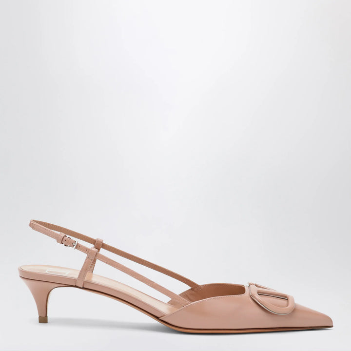 Valentino Garavani - Cinnamon pink VLogo Signature patent leather slingback pumps Brand Apparel &amp; Accessories > Shoes