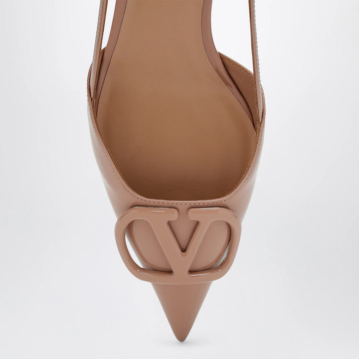 Valentino Garavani - Cinnamon pink VLogo Signature patent leather slingback pumps Brand Apparel &amp; Accessories > Shoes