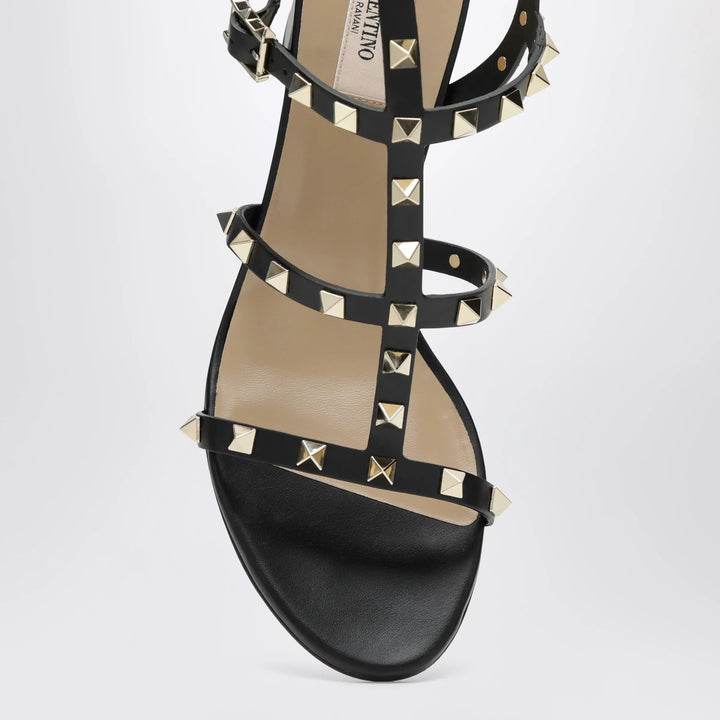 Valentino Garavani - Rockstud calfskin leather sandals with studs in black Brand Apparel &amp; Accessories > Shoes