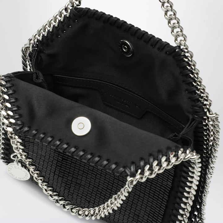 Stella McCartney - Falabella micro tote bag in black crystal mesh Brand Apparel &amp; Accessories U