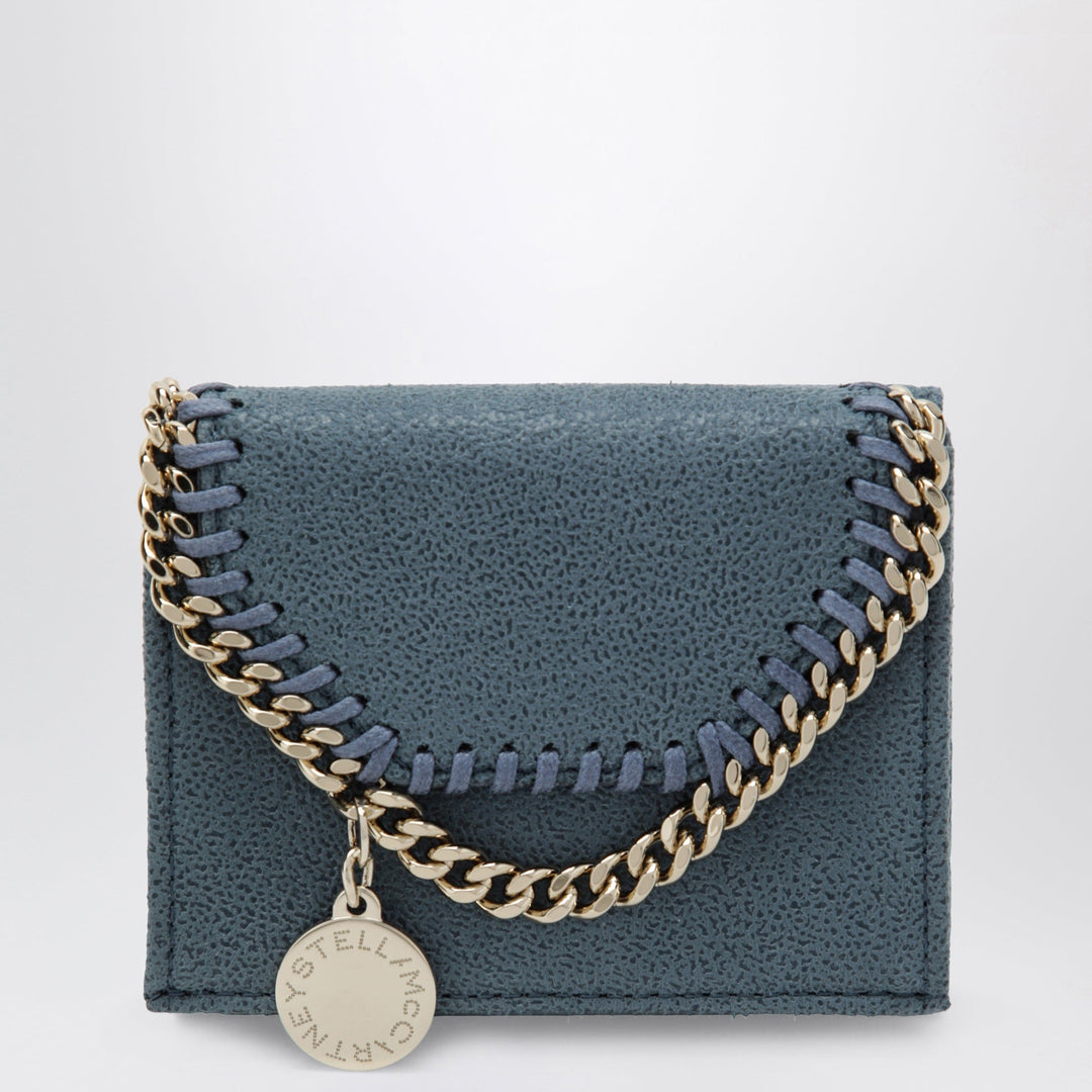 Apparel & Accessories TU Stella McCartney - Light Blue Falabella Trifold Wallet With Chain Brand