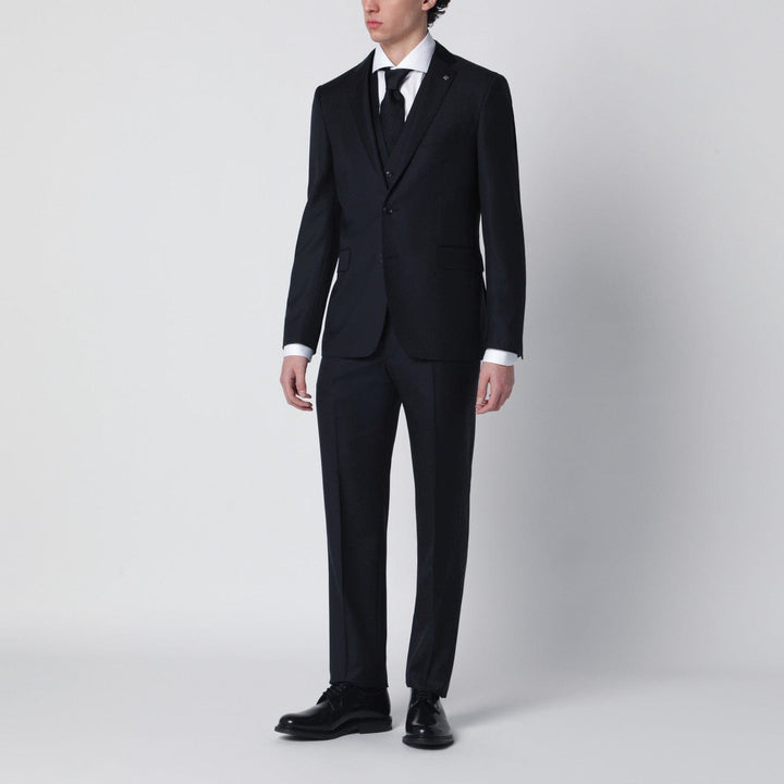 Apparel &amp; Accessories Tagliatore - Single-breasted navy blue wool suit Brand