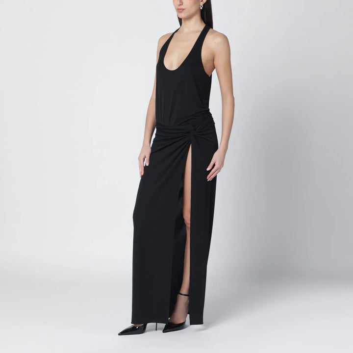 THE ANDAMANE - Black Juno dress with ruching Brand Apparel &amp; Accessories 38  IT
