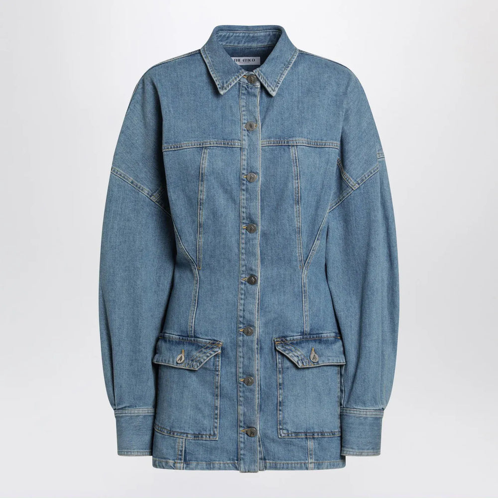 The Attico - Light blue denim mini dress Brand Apparel & Accessories 42  IT