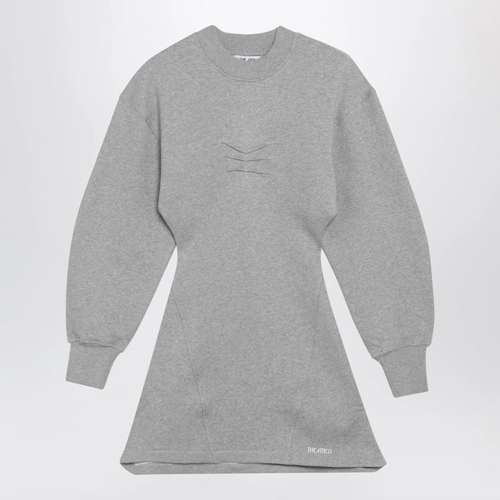 The Attico - Melange cotton jersey mini dress in grey Brand Apparel &amp; Accessories 42  IT