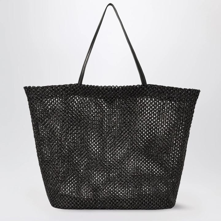 The Row - Barn geometric nylon tote with leather handles, black Brand Apparel &amp; Accessories TU