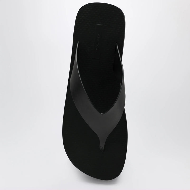 The Row - Black Dune leather flip-flops Brand Apparel &amp; Accessories