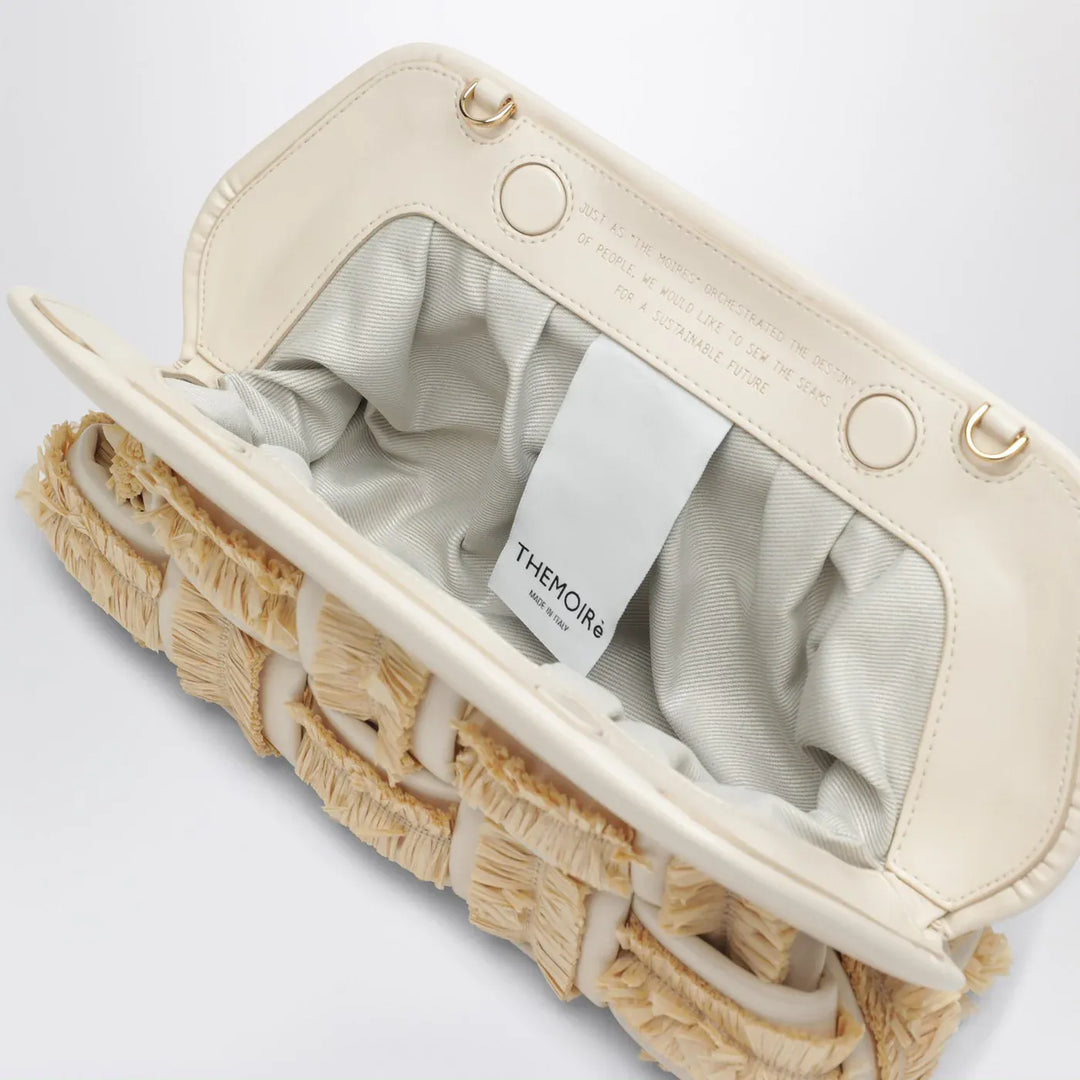 THEMOIRè - Tia clutch in butter color with raffia inserts Brand Apparel &amp; Accessories TU