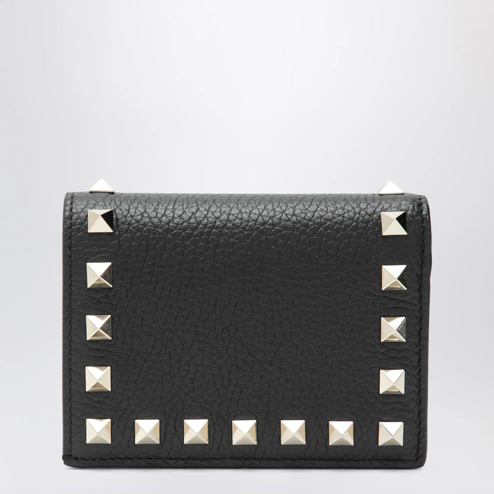 Valentino Garavani - Black Rockstud leather wallet Brand Apparel & Accessories U
