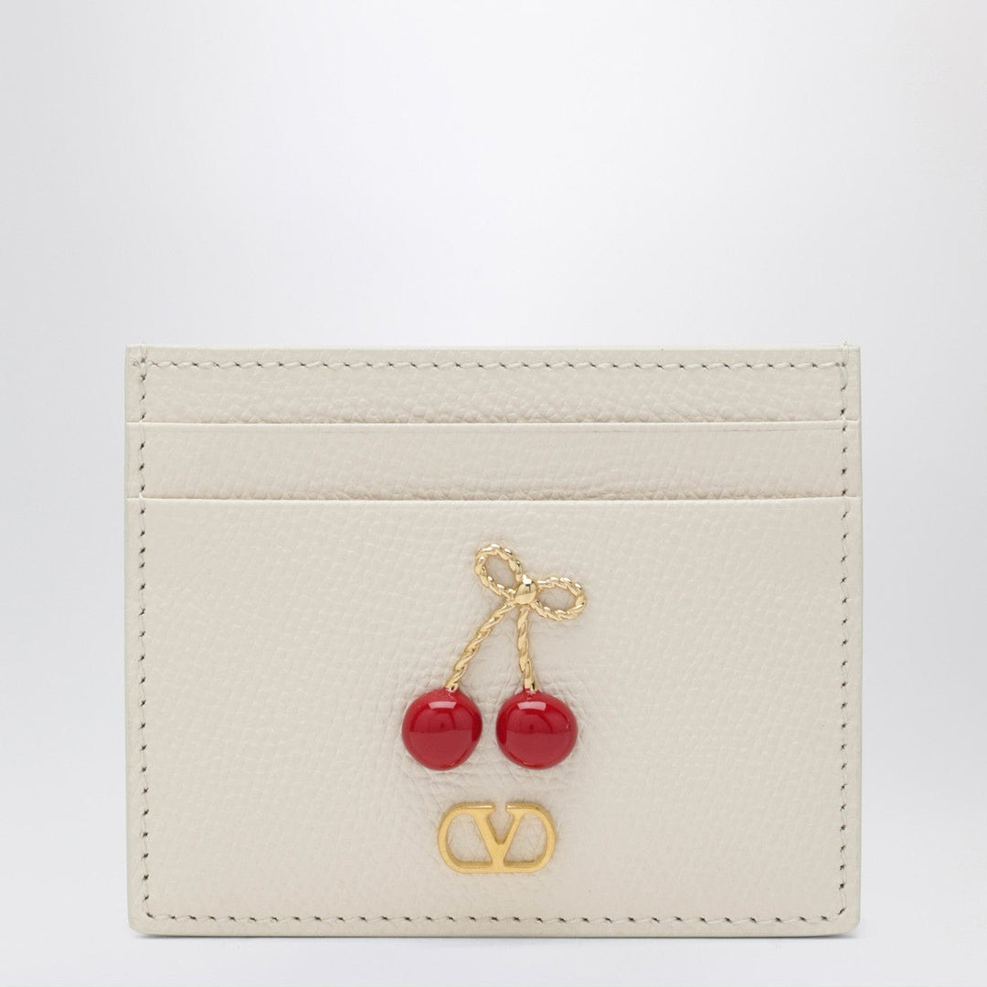 Apparel &amp; Accessories TU Valentino Garavani - Cherryfic cardholder in ivory leather Brand
