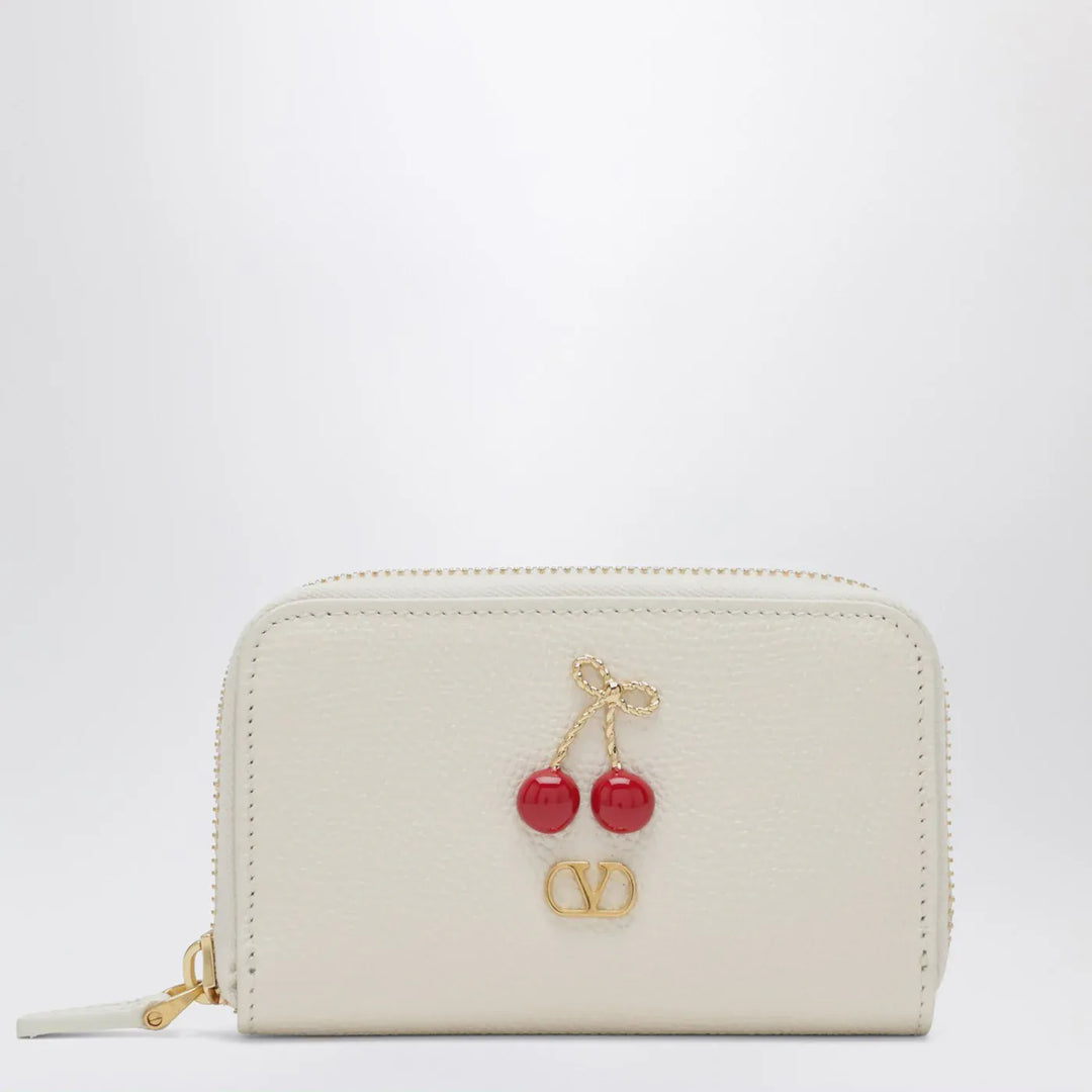 Valentino Garavani - Ivory Cherryfic zip-around wallet Brand Apparel &amp; Accessories TU