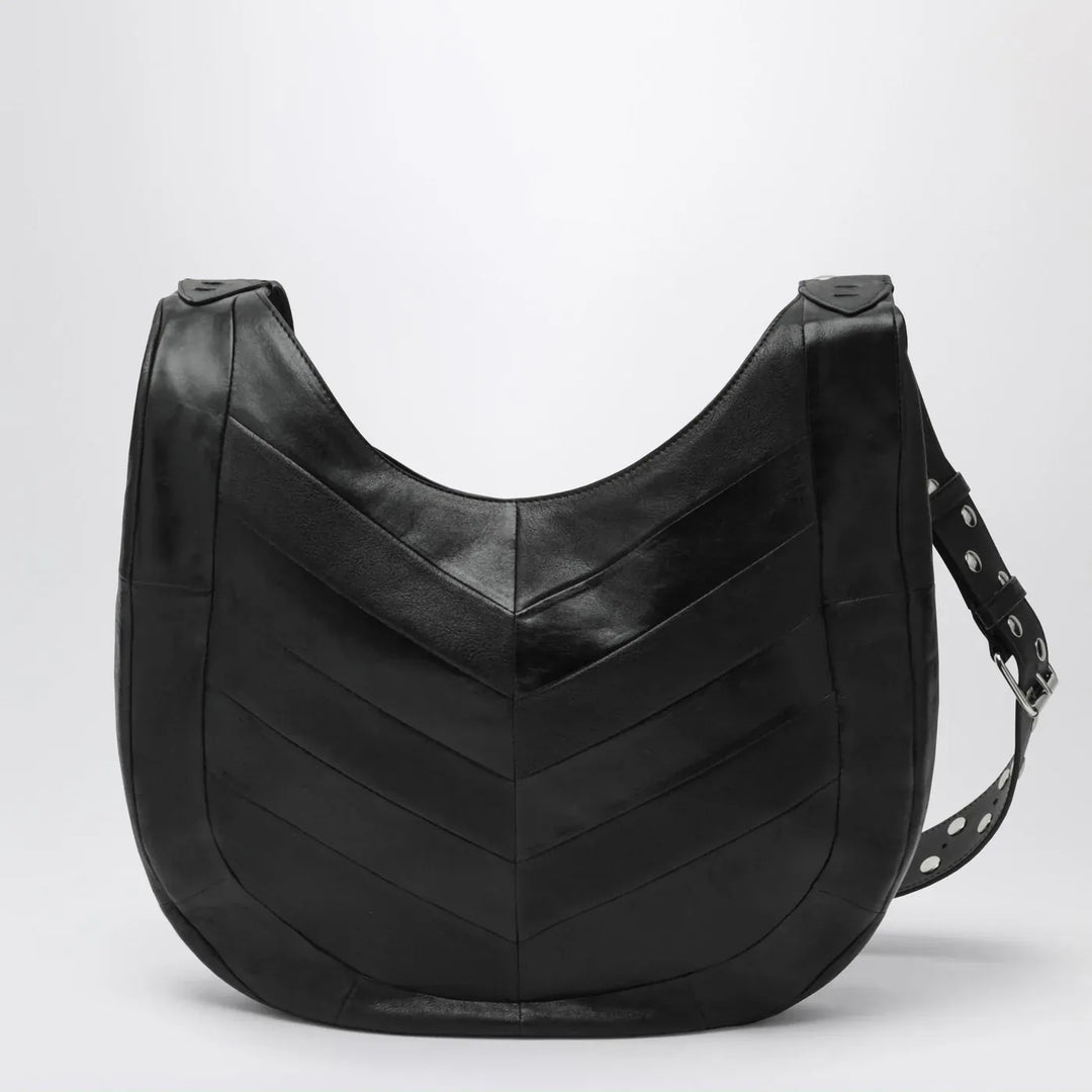 Valentino Garavani - Medium Hoboho bag in black chevron-pattern nappa Brand Apparel &amp; Accessories TU