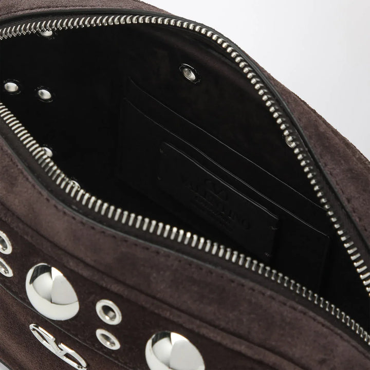 Valentino Garavani - Nellcôte bag brown in suede with studs and rivets Brand Apparel &amp; Accessories U
