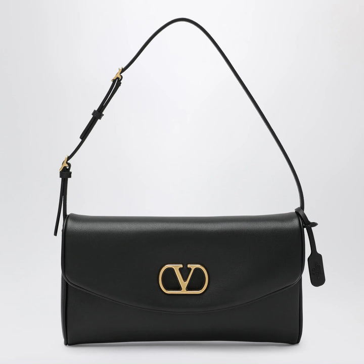 Valentino Garavani - Small black Devain leather shoulder bag Brand Apparel &amp; Accessories U