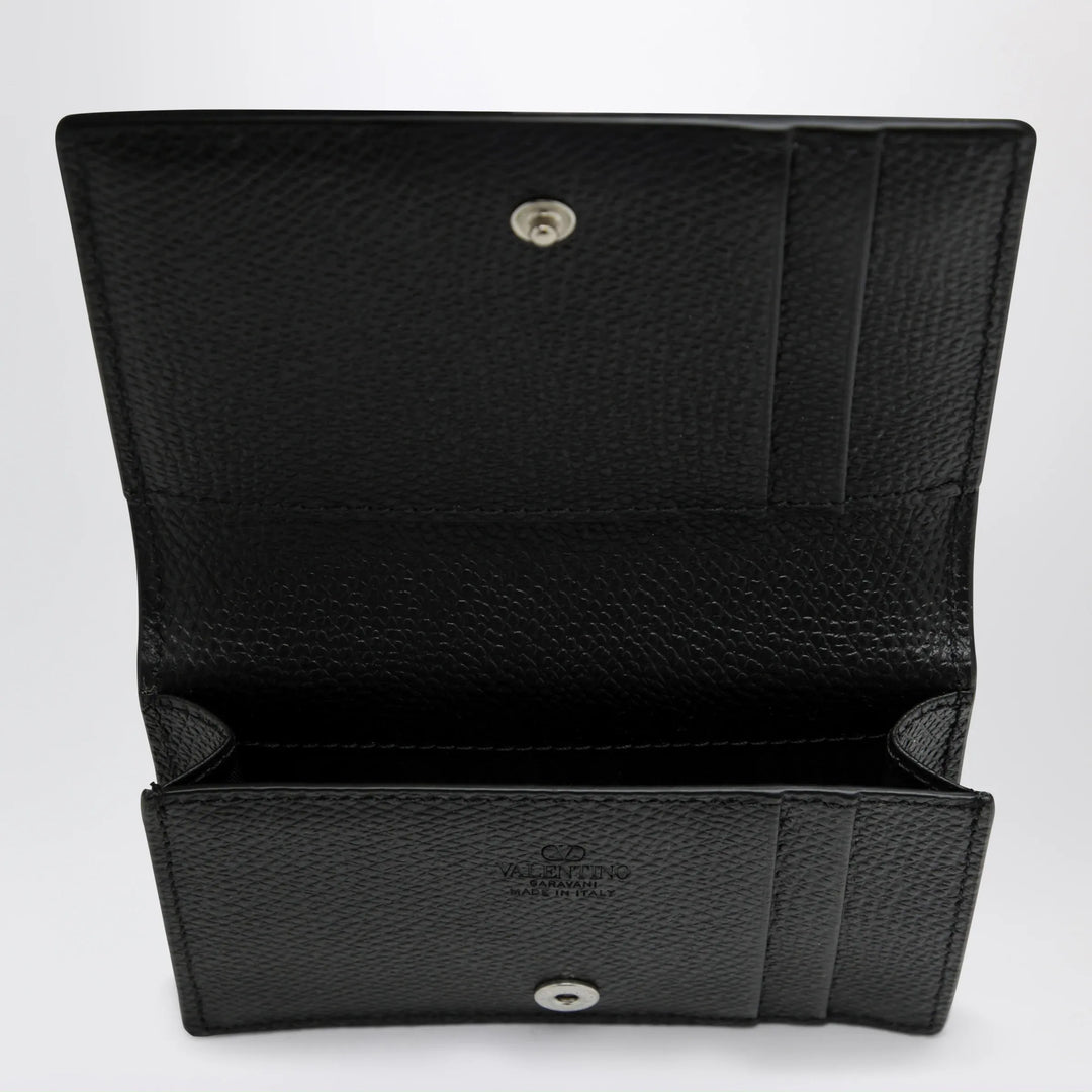 Valentino Garavani - VLogo bifold card wallet in black leather Brand Apparel &amp; Accessories TU