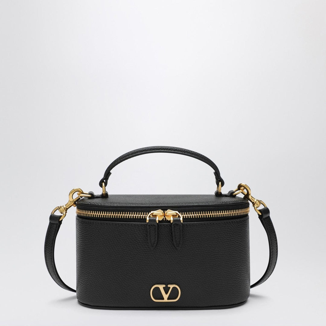 Apparel &amp; Accessories TU Valentino Garavani - Vlogo Signature Mini Vanity Bag in black grained calfskin Brand