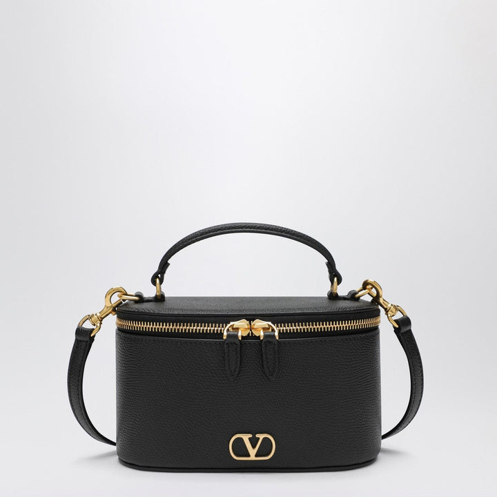 Apparel &amp; Accessories TU Valentino Garavani - Vlogo Signature Mini Vanity Bag in black grained calfskin Brand