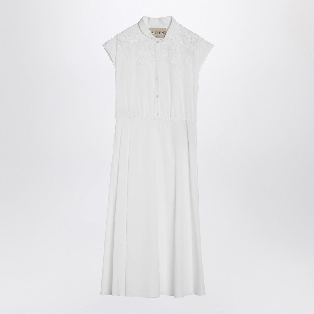 Apparel &amp; Accessories Valentino - White midi dress with Sangallo embroidery Brand