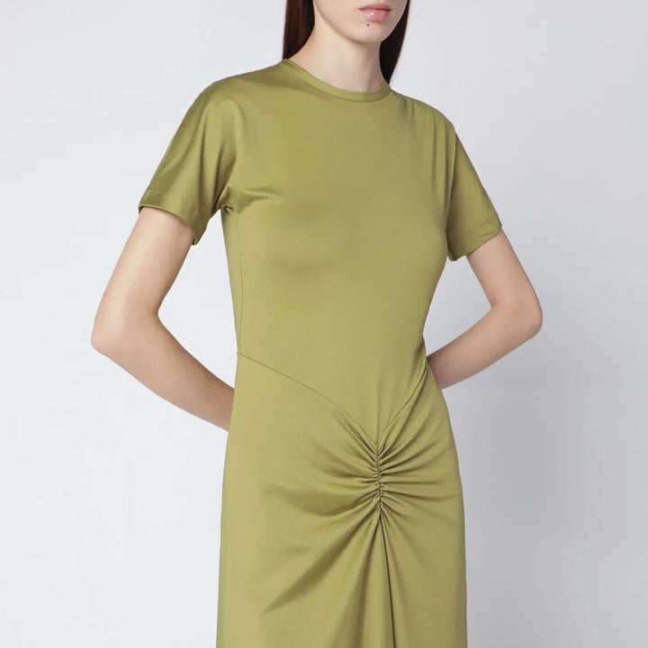 Victoria Beckham - Blaire dress with gathered waist in yellowish green Brand Apparel &amp; Accessories