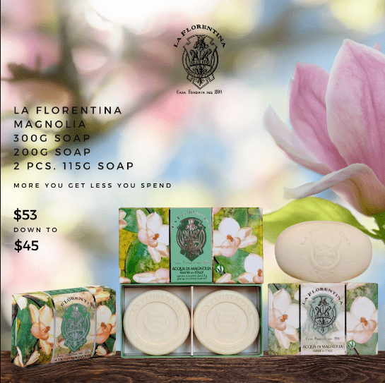 La Florentina Bar soap La Florentina Magnolia Soap bundle Brand