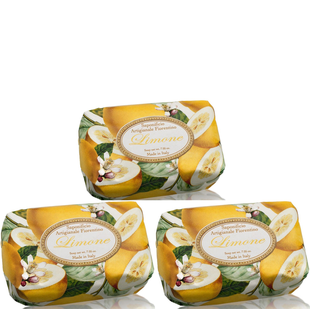 Saponificio Artigianale Fiorentino Bar soap Saponificio Artigianale Fiorentino Lemon Bar Soap Set 3x200g Brand