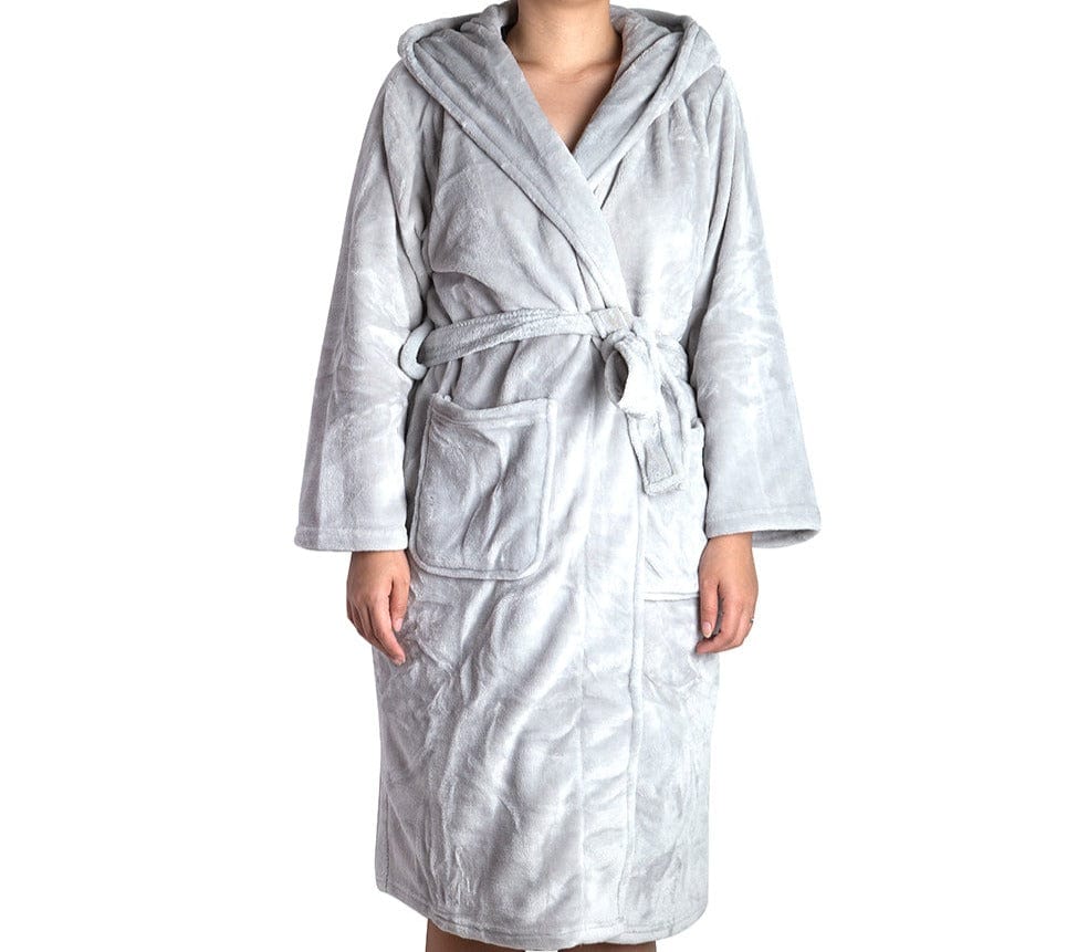 Brogo Bathrobe Brogo Microfiber Supersoft Hooded Bathrobe Dove L/XL Brand