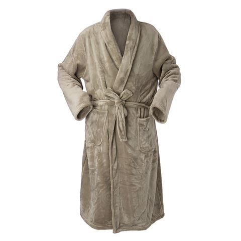 Brogo Bathrobe Brogo Microfiber Supersoft Woven Bathrobe Mocha L/XL Brand