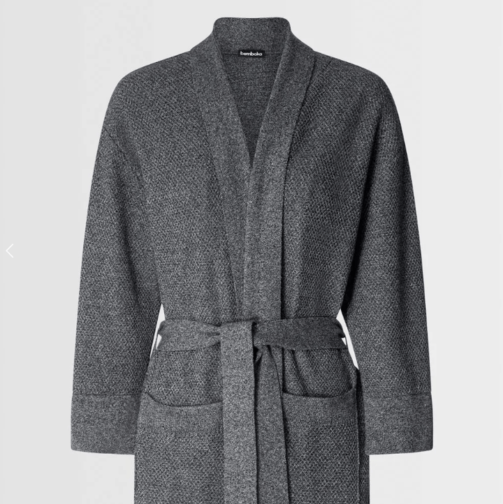 Bathrobes (S/M) H125cm / Marl Grey Bemboka Pure Cotton Knitted Bathrobes Brand
