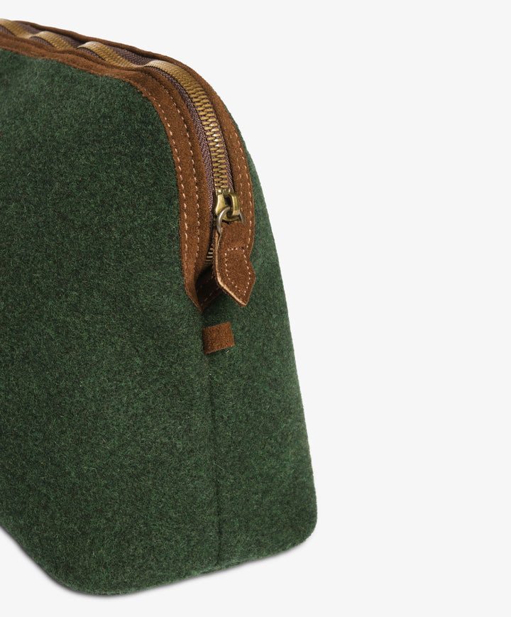My Style Bags Personalised Felt Large Pouch – Green Brand Beauty Case