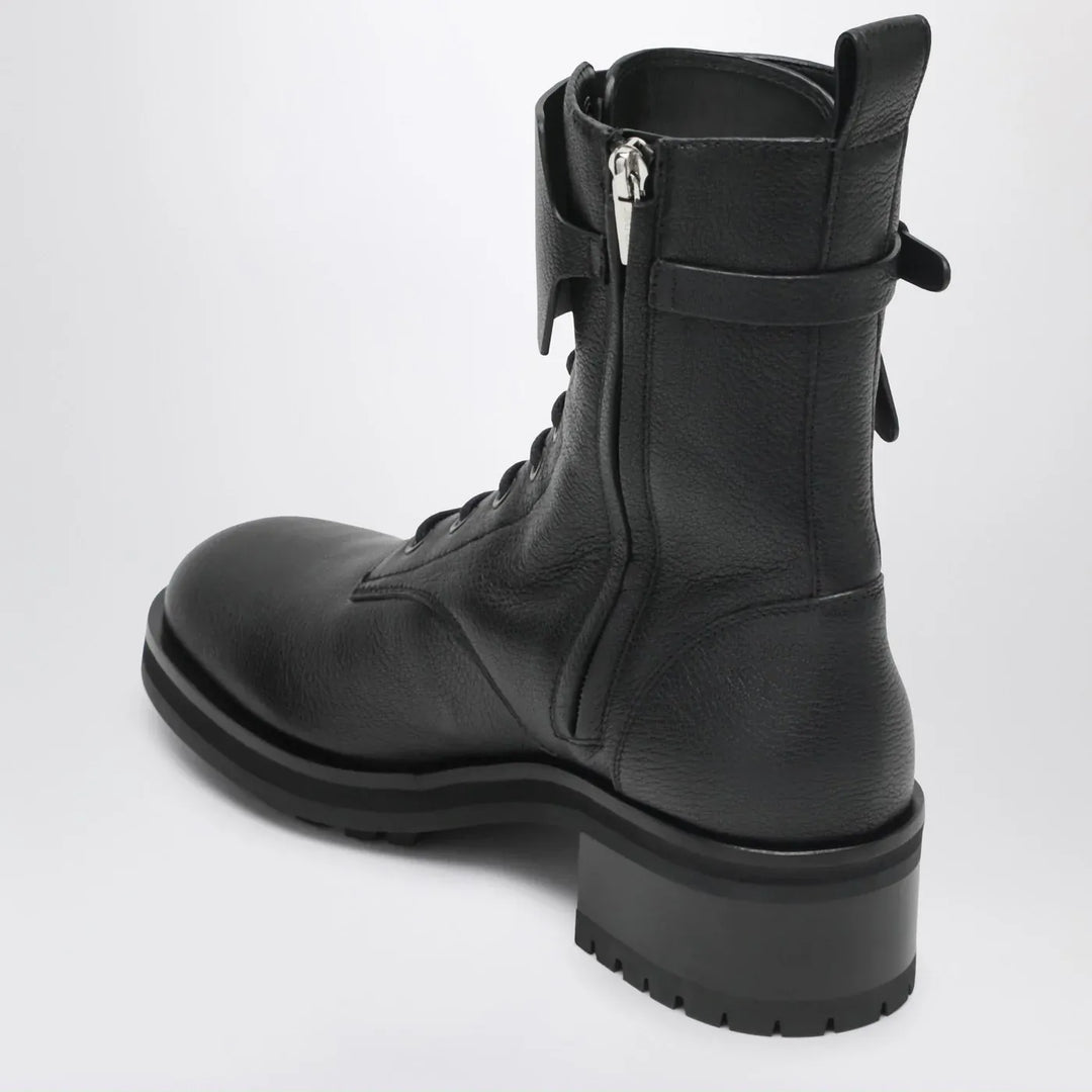 Jimmy Choo - Rosabel Flat black leather ankle boots Brand Boots