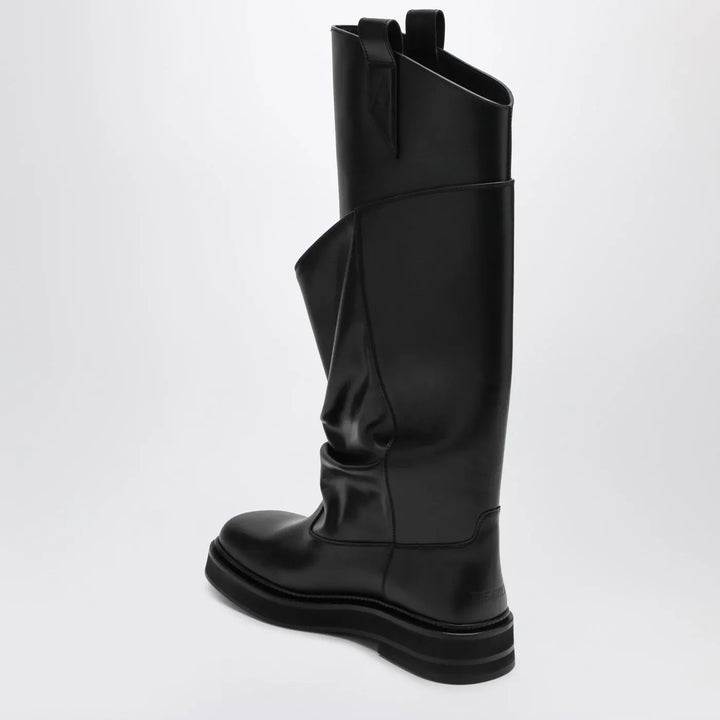 The Attico - Black leather La Passeggiata boots Brand Boots