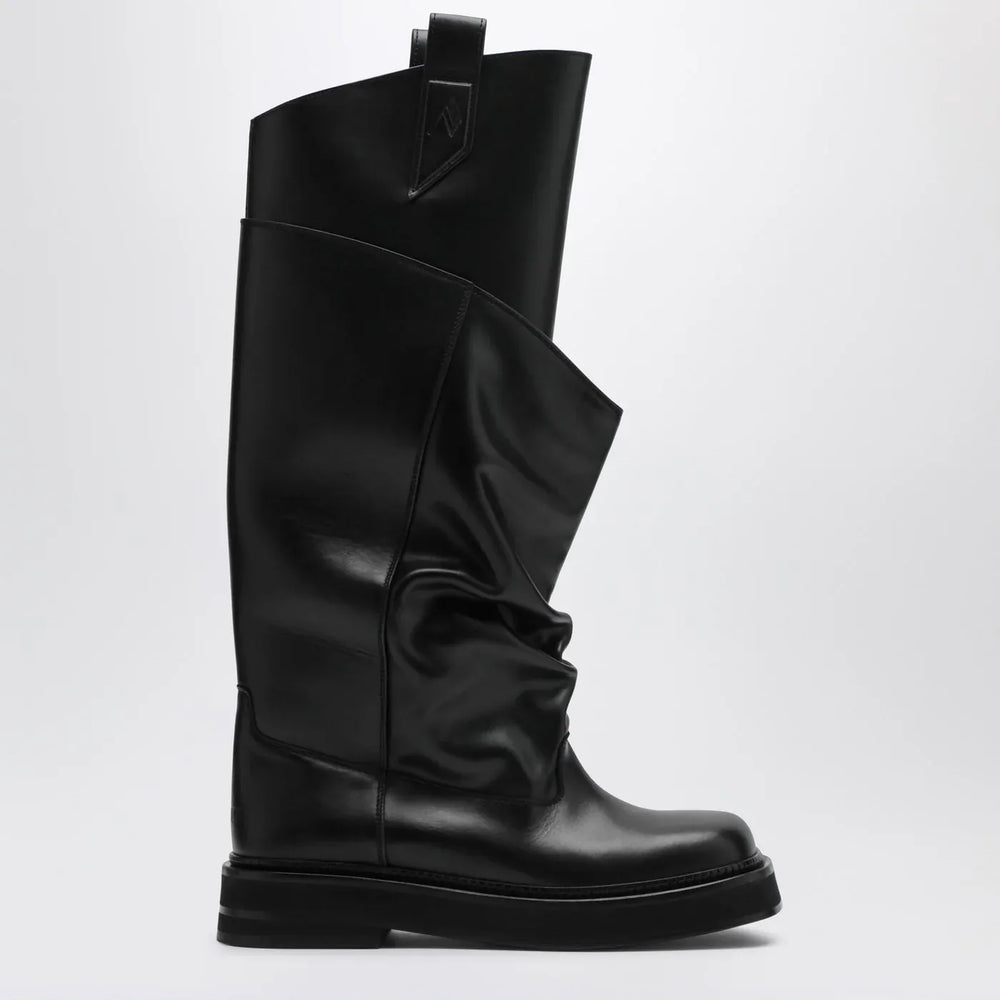 The Attico - Black leather La Passeggiata boots Brand Boots 36 IT