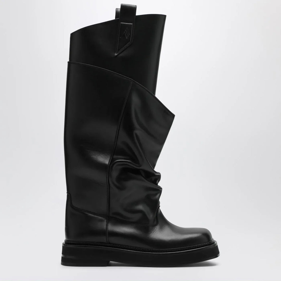 The Attico - Black leather La Passeggiata boots Brand Boots 36 IT