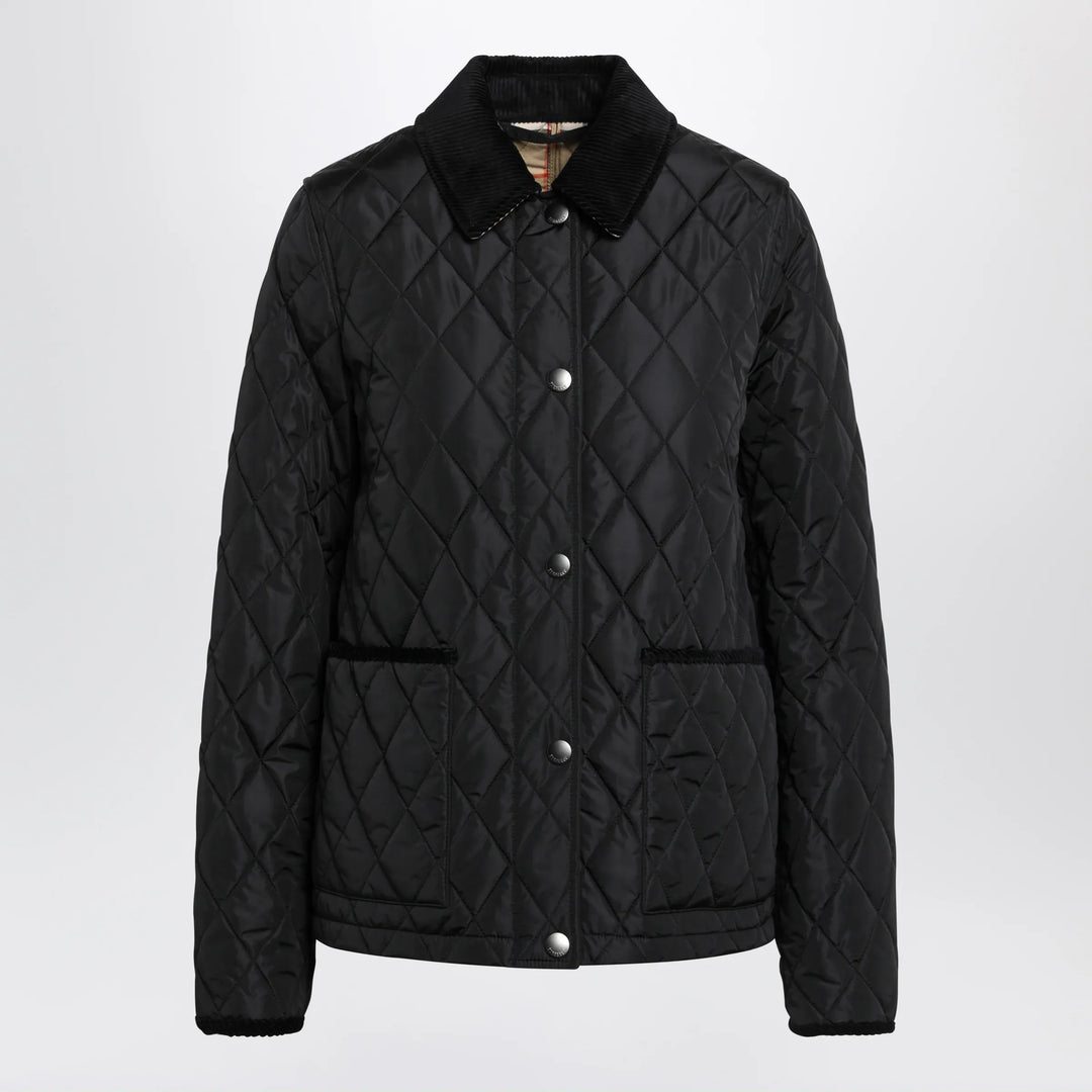 Burberry - Black quilted nylon jacket Brand S