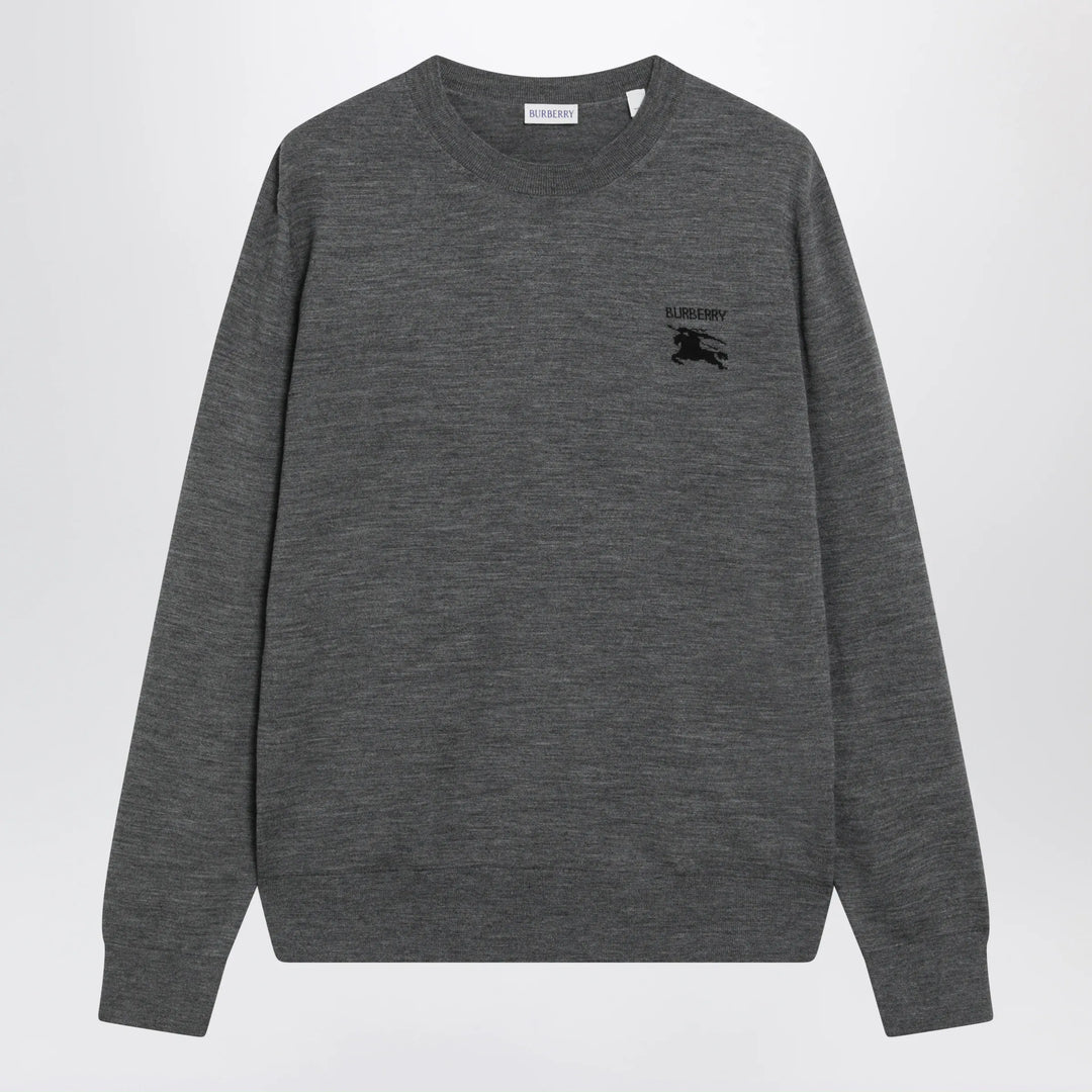 Burberry - Grey Wool Crewneck Sweater Brand S