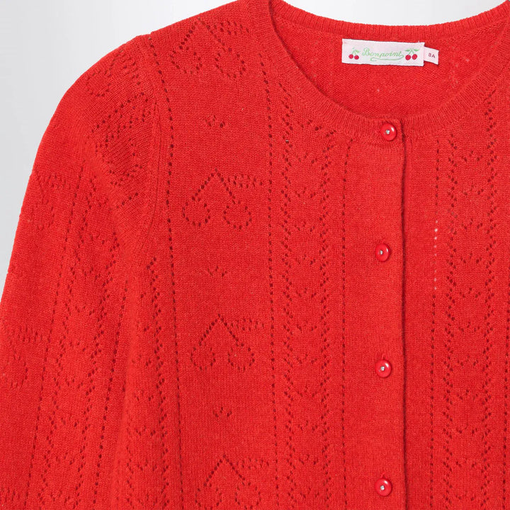 Bonpoint - Red cashmere cardigan Brand Cardigan