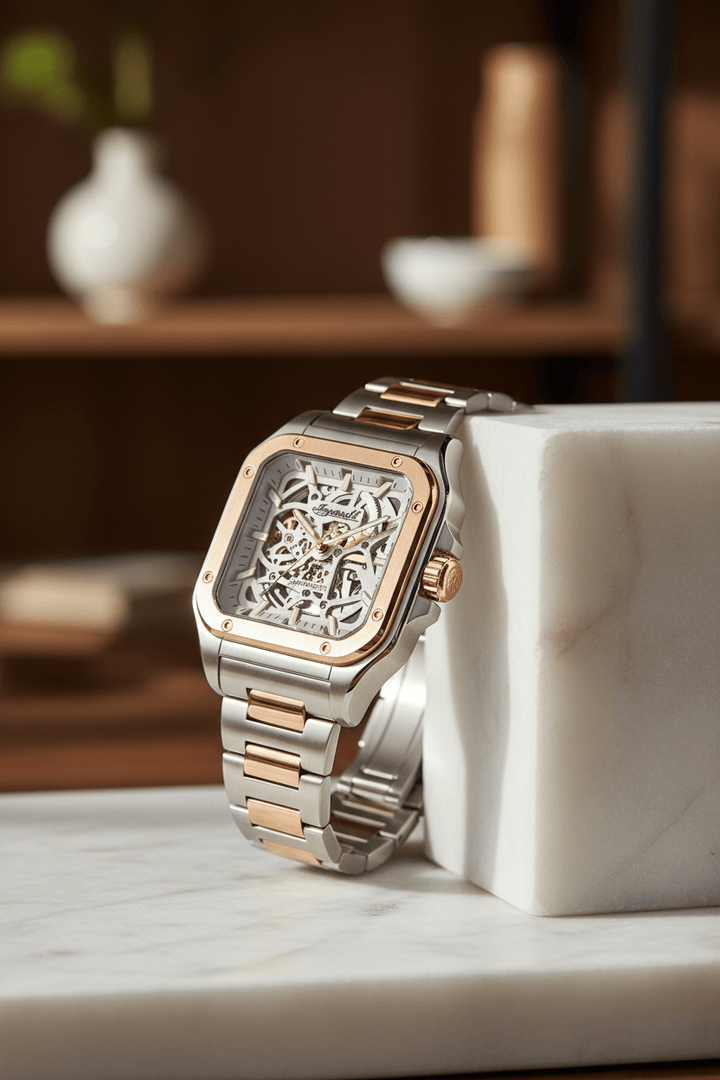 Ingersoll The Ollie 42mm Grey Dial and Two Tone Stainless Steel Watch Brand Chronograph Watches