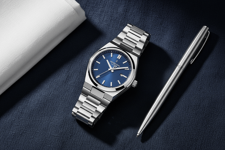 Nordgreen Succession 41mm Navy Dial Stainless Steel Strap Watch Brand Chronograph Watches
