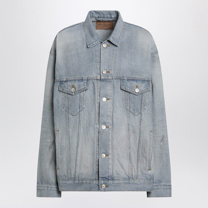 Coats &amp; Jackets Balenciaga - Light blue vintage-effect denim jacket Brand