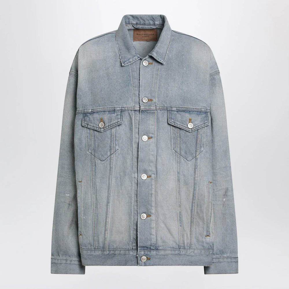 Balenciaga - Light blue vintage-effect denim jacket Brand Coats & Jackets XS